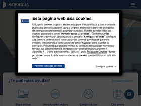 'hidraqua.es' screenshot