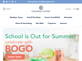 'colonialcandle.com' screenshot