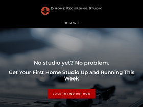'ehomerecordingstudio.com' screenshot