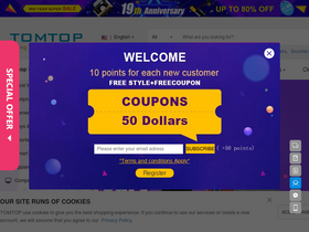 'tomtop.com' screenshot