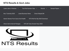 'ntsresults.org' screenshot
