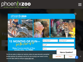 'phoenixzoo.org' screenshot