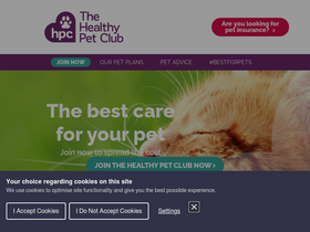 'thehealthypetclub.co.uk' screenshot