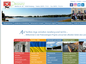 'landkreis-prignitz.de' screenshot