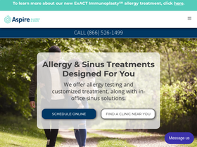 'aspireallergy.com' screenshot