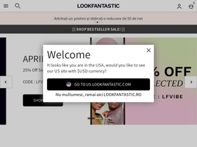 'lookfantastic.ro' screenshot
