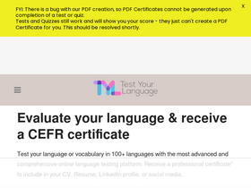 'testyourlanguage.com' screenshot