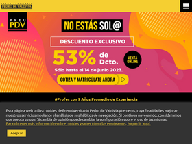 'preupdv.cl' screenshot