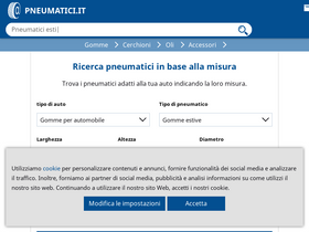 'pneumatici.it' screenshot