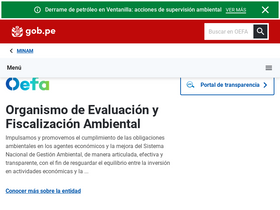 'oefa.gob.pe' screenshot