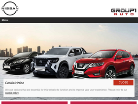 'group1nissan.co.za' screenshot