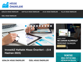 'hisseonerileri.com' screenshot