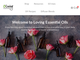 'lovingessentialoils.com' screenshot