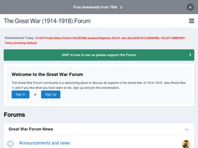 'greatwarforum.org' screenshot