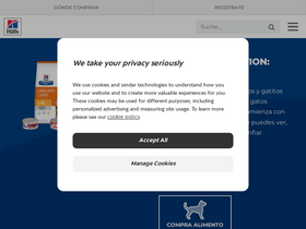 'hillspet.com.mx' screenshot