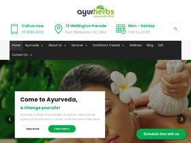 'ayurherbs.com.au' screenshot
