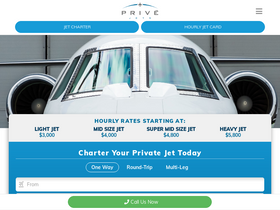 'privejets.com' screenshot