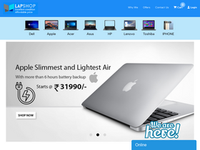 'lapshop.in' screenshot