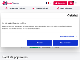 'cartedirecte.fr' screenshot