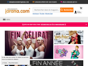 'deguisementsjarana.com' screenshot
