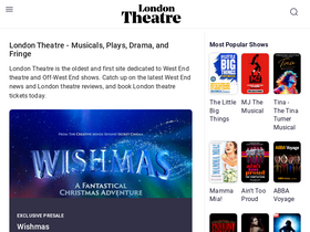'londontheatre.co.uk' screenshot