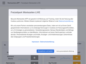 'wartezeiten.app' screenshot