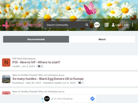 'fertilityfriends.co.uk' screenshot