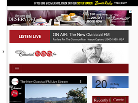 'classicalfm.ca' screenshot