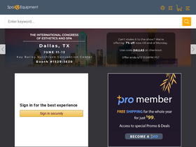 'spaandequipment.com' screenshot