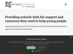 'optimus-education.com' screenshot