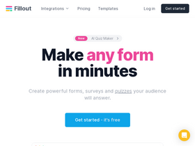 'fillout.com' screenshot