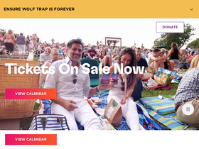 'wolftrap.org' screenshot