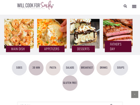 'willcookforsmiles.com' screenshot
