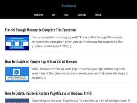 'techbout.com' screenshot