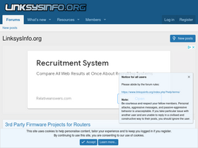 'linksysinfo.org' screenshot