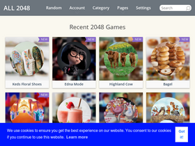 'all2048.com' screenshot