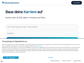 'efinancialcareers.de' screenshot