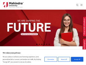'mahindrauniversity.edu.in' screenshot