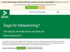 'dekra-bilbesiktning.se' screenshot