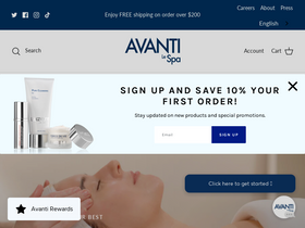 avantilespa.com homepage screenshot