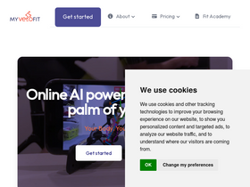 'myvelofit.com' screenshot