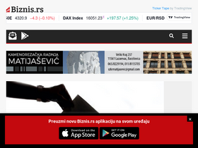 'biznis.rs' screenshot