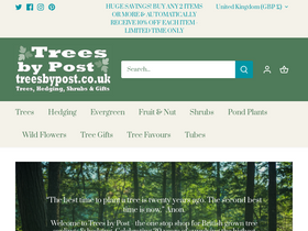 Treesbypost homepage screenshot