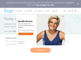 'liingoeyewear.com' screenshot