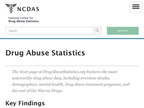 'drugabusestatistics.org' screenshot