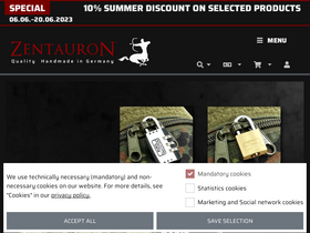 'zentauron.de' screenshot