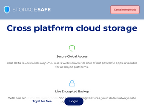 'storagesafe.cloud' screenshot