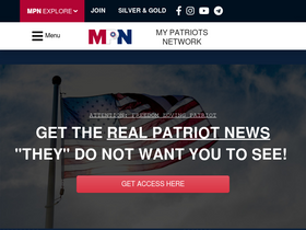 'mypatriotsnetwork.com' screenshot