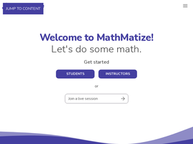 'mathmatize.com' screenshot