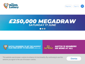 'healthlottery.co.uk' screenshot